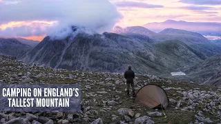 Solo Camping on England’s Highest Mountain with the Hilleberg Enan - Rainy Hike, Sunset, & Cooking