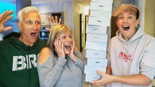 Destroying Mom & Dad's iPhone's & Buying them 100 New Ones... ($100,000)