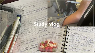 6 am Study vlog 📚🖇️ *realistic*productive study with me,science notetaking,practise test