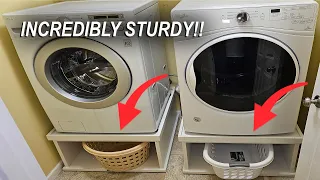 Laundry Washing Machine & Dryer Pedestal Review.  Very Sturdy!