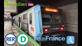 (Transilien RER) Spot court l'arrivé du RER D z20635 et IDFM hybride a Paris Nord