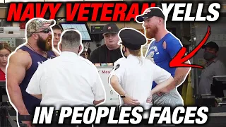 NAVY VETERAN SCREAMS IN PEOPLE'S FACES PRANK