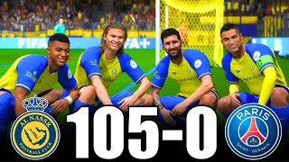 FIFA 23 | RONALDO, MESSI, MBAPPE, NEYMAR, ALLSTARS | Al-Nassr 105-0 PSG | PS5 4K 60FPS