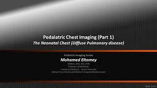 Neonatal Lung Imaging (Part 1. Diffuse Lung Diseases)