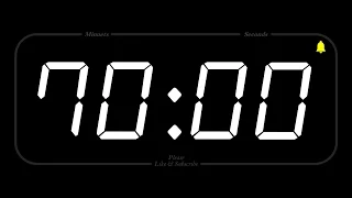 70 MINUTE - TIMER & ALARM - 1080p - COUNTDOWN