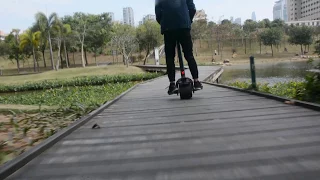 Kiwano rider showing off some skills on the KO1 Electric Scooter.