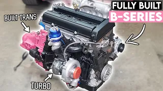 FULLY BUILT B18B1 Gets Its TURBO KIT & BUILT TRANSMISSION!