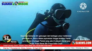 Penampakan Dasar Laut Lancing Saat Tim Penyelam Melakukan Pencarian Terhadap dr. Wisnu di Hari le-7
