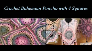 Crochet Bohemian Poncho part 1 🏰