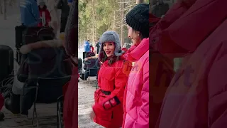 Natalia Oreiro filming in Russian coutryside movie A letter to Santa Claus - March 2024