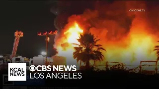 Fire destroys at least 20 RVs at dealership in Santa Fe Springs