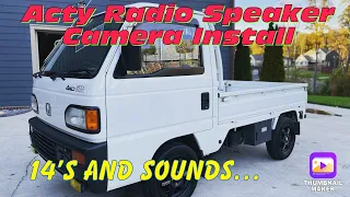 Honda Acty Radio Backup Camera Sound Deadening Install #Acty #HowTo #Radio #Camera #Speaker #BT
