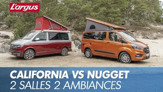 Volkswagen California 6.1 vs Ford Transit Nugget : le match des vans aménagés