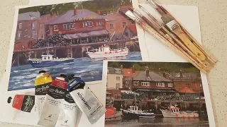 Learn To Paint TV E24 "The Fleece Hotel Whitby" Acrylic Painting Beginners Step By Step