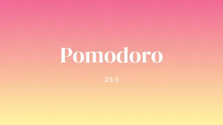 Soft Music | Pomodoro 25 x 5 | 1 Hour | Study with Me | Work with Me