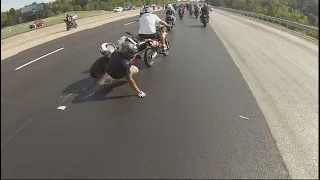 crazy motorcycle crash ROC 2017 Ride of the Century