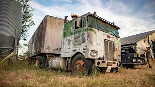 ¿Va a arrancar? cabover Pete ¡Estacionado hace 20 años!