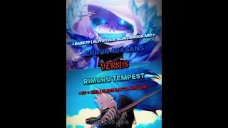 Error 404!Sans vs Rimuru Tempest (LN) #shorts #deathbattle #alphatale #slimedattaken #rimurutempest