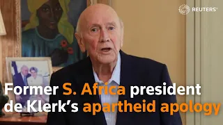 Former South Africa president de Klerk’s apartheid apology