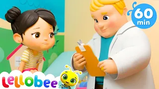 Going to VISIT the Doctor's! | Lellobee | Moonbug Nursery Rhymes | Biology Cartoons For Kids