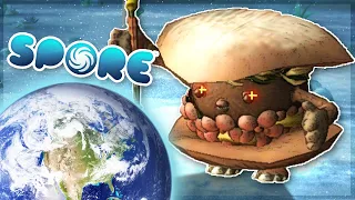 Conquering the World as a Burger in Spore.