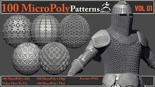 How To Use MicroPoly Pattern in zbrush