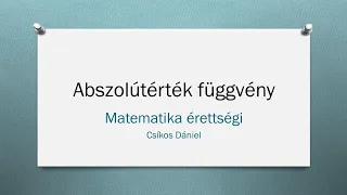 Abszolútérték függvény