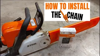 Replace the Chain on a Chainsaw // Stihl MS 180 Chain Install