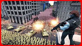 Winter Soldier's City Invasion of 8 MILLION ZOMBIES - Ultimate Epic Battle Simulator 2 UEBS 2 (4K)