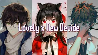 [ Nightcore ] MASHUP lovely X New Devide - Billie Eilish feat Khalid & Linkin Park (Lyrics)