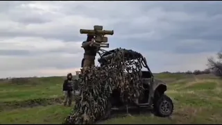 Ukrainian SOF firing a buggy-mounted 9M111 Fagot ATGM.