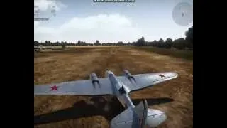 Посадка самолета в игре War Thunder