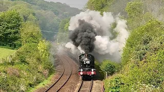 The Great Western Z48 - 7029 Clun Castle slogs up Dainton & stops on Hemerdon!