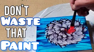 💕NEW! Use Your Leftover Paint For This Technique.  Acrylic Paint Pouring.