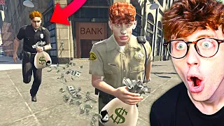 Robbing MEGA BANK as FAKE COPS In GTA 5 RP..