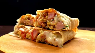 Ham and Cheese Egg Burrito! Super recipe!