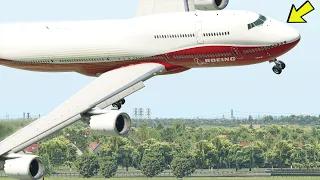 B747 Pilot Performed A Rejected Landing At The Last Second Because Of Short Runway [XP11]