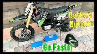 Battery Options & Upgrades - Mototec Dirt Bikes - make it faster 36V to 48V