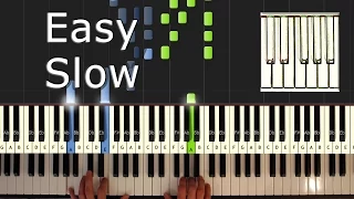 Adele - Someone Like You - Piano Tutorial Easy SLOW - how to play (synthesia)