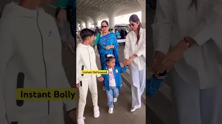 Shilpa Shetty With her mom and Kids 🧒 spotted at the airport #shorts