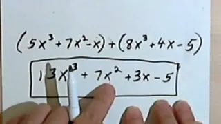 Adding and Subtracting Polynomials 3-9