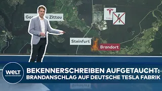 BRANDANSCHLAG AUF TESLA-FABRIK: Strommasten in Brand - an diesen Orten in Grünheide wird ermittelt!