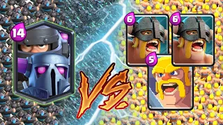 PEKKA + MEGA KNIGHT vs BARBARIANS TEAM