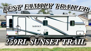 Best Family Travel Trailer | 2019 259RL Sunset Trail | 1/2 Ton Truck Towable Walkthrough Tour