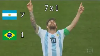 Argentina 7 x 1 Brazil - Goals- Parody - Semifinais Copa América 2019