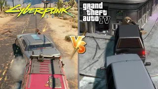 Cyberpunk 2077 Physics vs. GTA 4 Physics