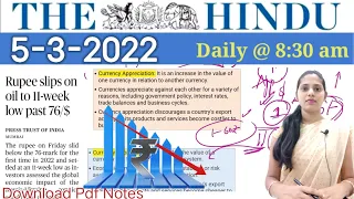 5 March 2022 | The Hindu Newspaper Analysis in English | #upsc #IAS