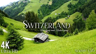 Switzerland 🇨🇭 4K - Heaven of earth | with calming piano music | Relaxing music