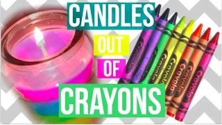 DIY Candles Out Of CRAYONS!! RAINBOW CANDLE!!