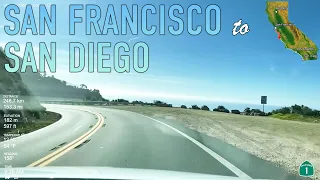 San Francisco to San Diego via Big Sur Road Trip Timelapse in 4K